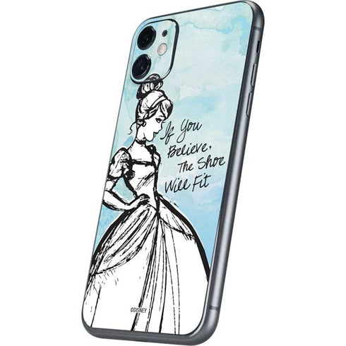 Disney Cinderella Sketch Art Shoe Will Fit iPhone 11 Skin